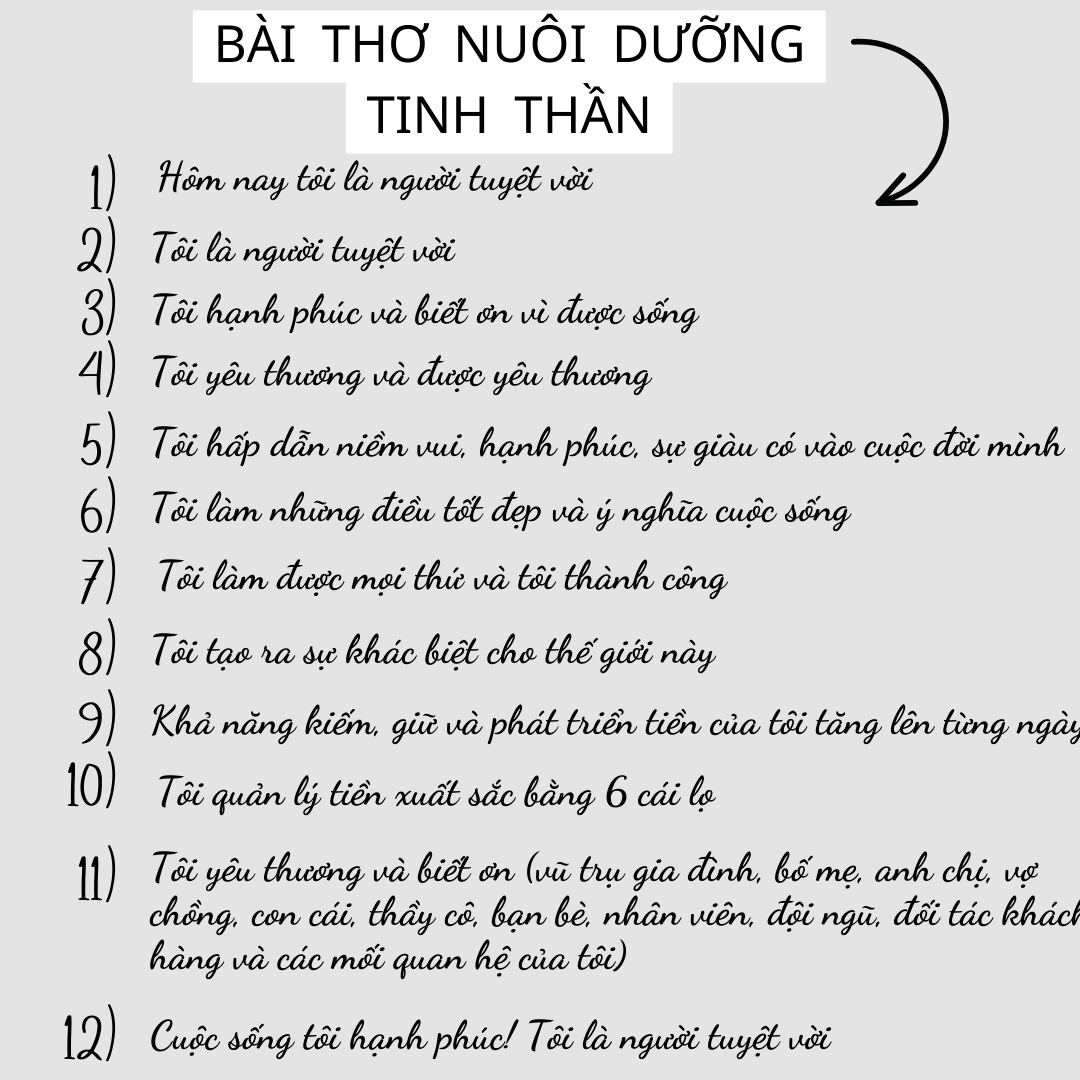 Bài thơ nuôi dưỡng tinh thần