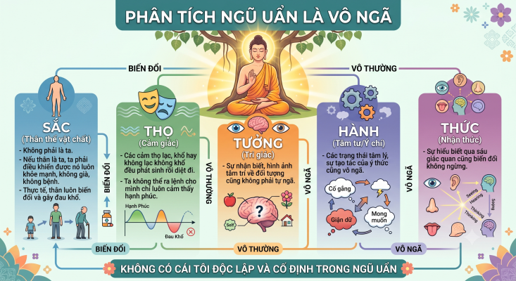 Phân tích ngũ uẩn là vô ngã