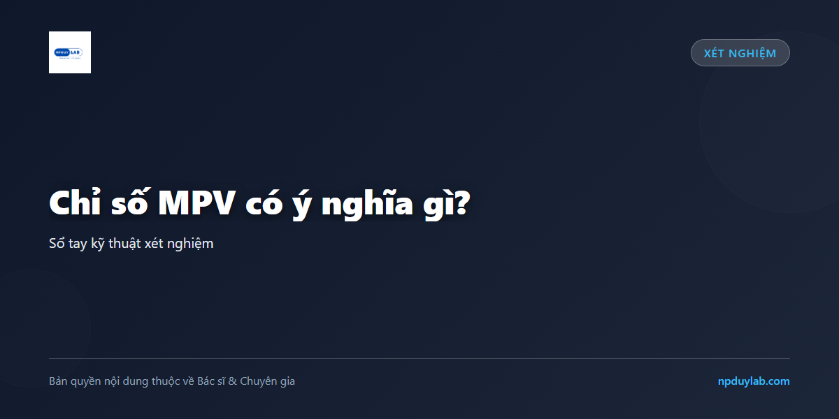 Chỉ số MPV có ý nghĩa gì?