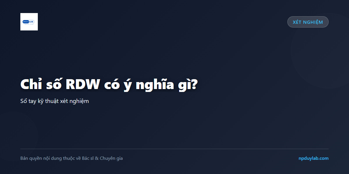 Chỉ số RDW có ý nghĩa gì?