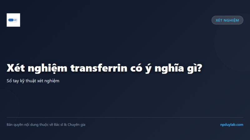 Xét nghiệm transferrin có ý nghĩa gì?